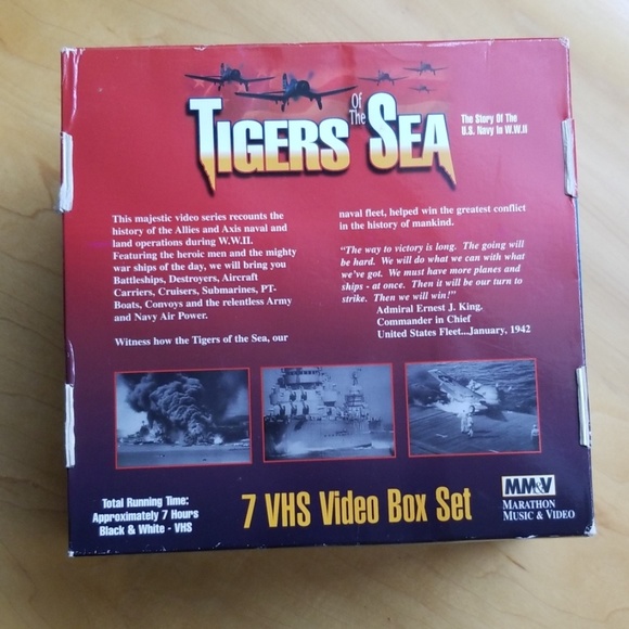 RARE! Tigers Of The Sea 7 VCR Tape Set - Picture 3 of 4